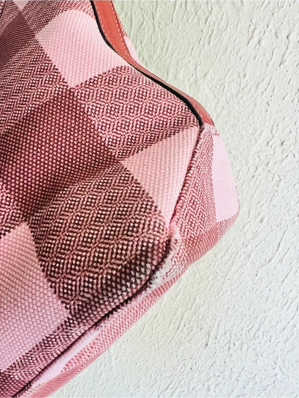 Coach Buffalo Plaid Canvas Tote Bag